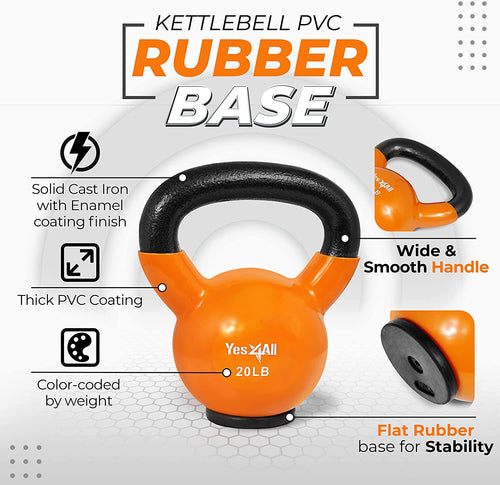 Elevate Your Strength Training with the Versatile Women's Kettlebell Set - Adjustable Weights from 10 to 65 Lbs!